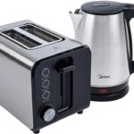 Midea Deluxe Stainless Kettle and 2 Slice Toaster Breakfast Pack