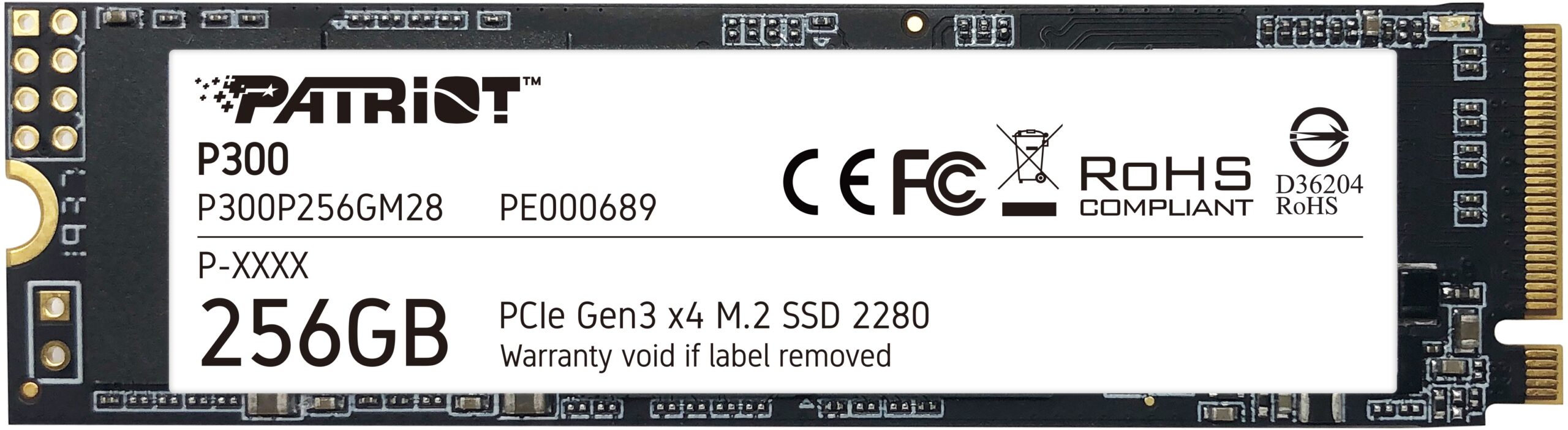 Patriot P300 M.2 PCIe Gen 3 x4 256GB SSD