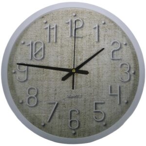 Casey Analog 30cm Round Face White with Black Quartz Wall Clock