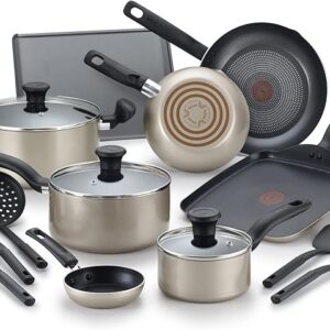 Tefal Culinaire 16Piece Nonstick Champagne Cookware Set