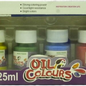 Bertand 6 x 25ml Assorted Oil Paint Colors Set