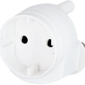Noble 2 Pin Round Schuko Single Adaptor