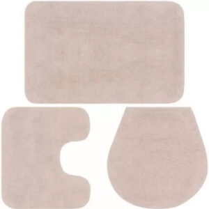 CASEY 3PC BATHROOM MAT SET GOLD 50X80